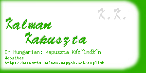 kalman kapuszta business card